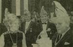 Ehrenkommandeuse Lilo Schupp, Senatspräsident Willi Johann, Sitzungspräsident Franz Pavlicek und General Hans Bentz